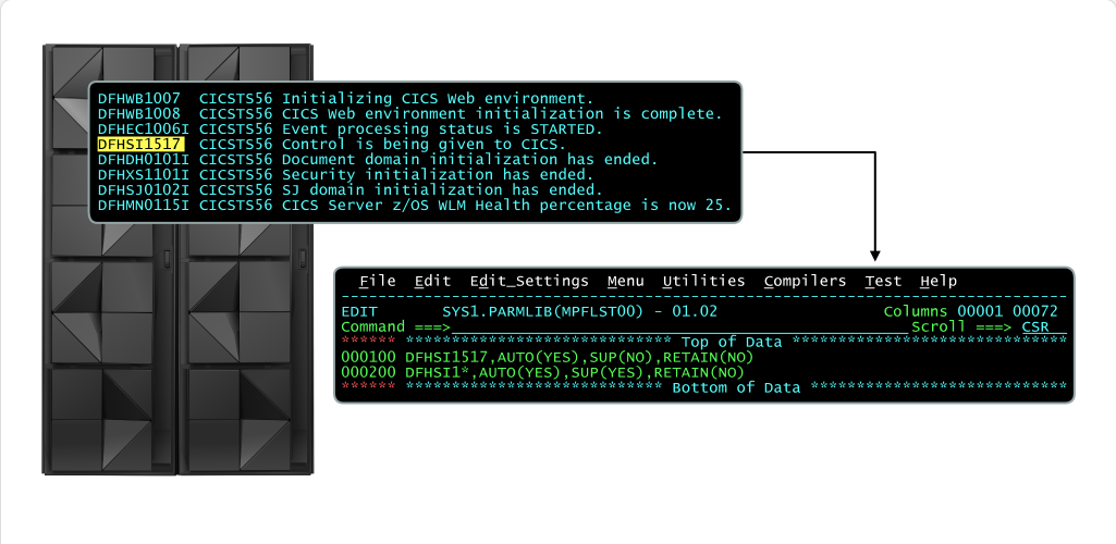MPF 與訊息抑制 - 指定 MPFLSTxx 參數 screenshot