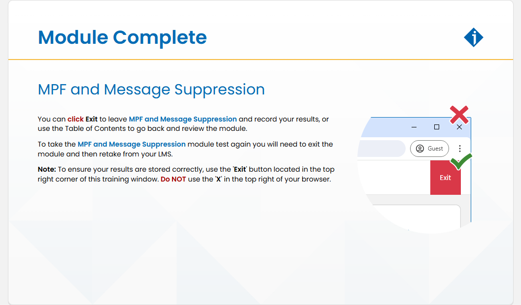 MPF 與訊息抑制 - 模組完成 screenshot